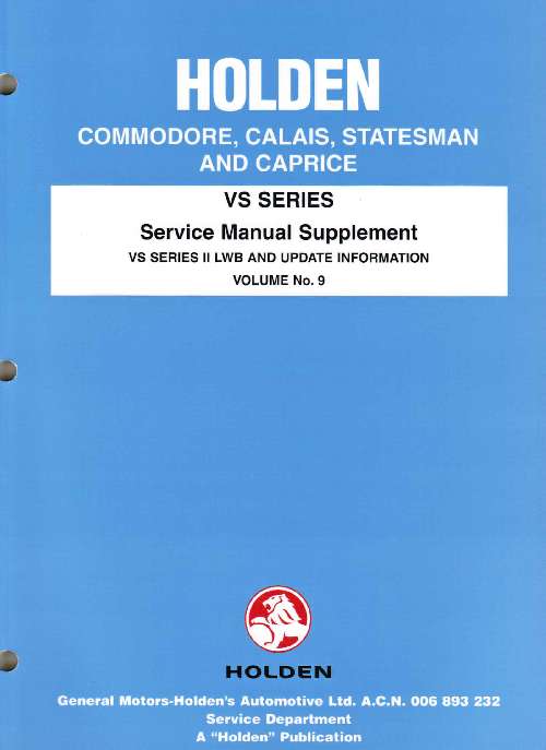 Holden Commodore Owners Manual Download